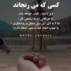 ....شنیدی میگن چوب خدا صدا نداره..‌من میگم چوب خدا هم صدا