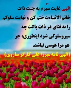 الهی غایت سیرم به جنت ذات