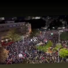 سیل جمعیتی که بر علیه نتانیاهو دیشب به خیابان ها آمد