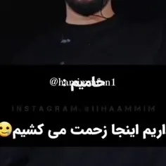 حامیم داره زحمت میکشه خب😂