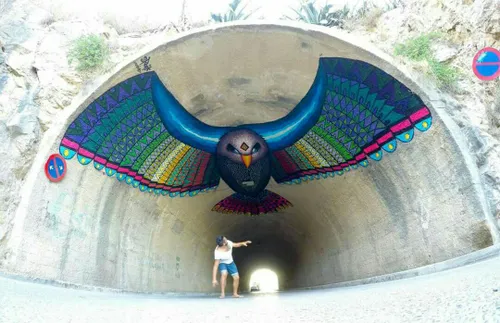هنر خیابانی اثر اسپایک در ایبیزای اسپانیا🎨