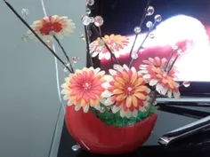 گل ژلویرا. این هم خودم ساختمش.