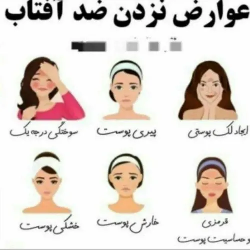 عوارض ضد افتاب فیزیکی👇