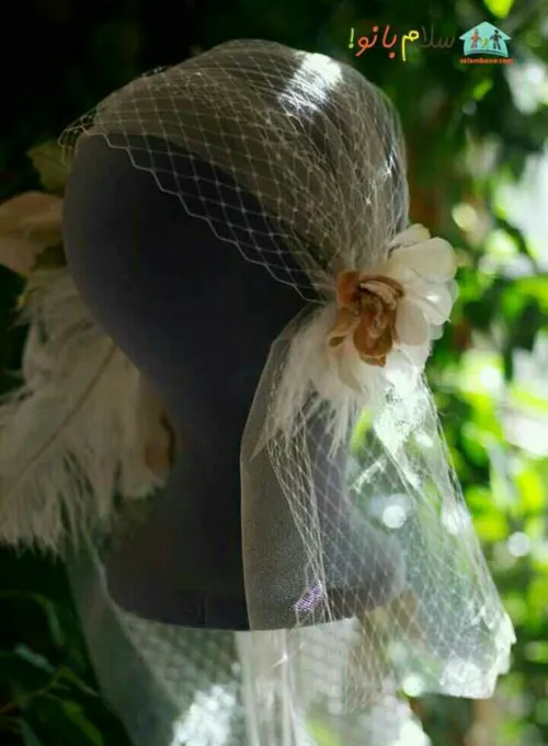 گل سر عروس با استفاده از پر هنر خلاقیت ایده عروس خلاقانه