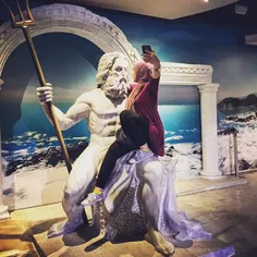 A selfie with Poseidon at the aquarium, Istanbul, 2015. P