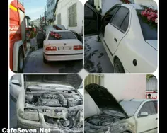 ماشین عروسی که در روز عروسی به طور ناگهانی آتش گرفت و ….

