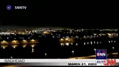🎞 فیلمی از لحظات اولیه حملات موشکی #آمریکا به #بغداد