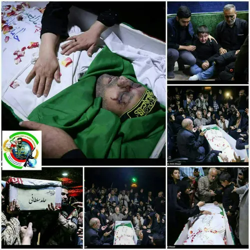 📸 وداع با پیکر شهید مدافع حرم حامد سلطانی😔 ☝ ️