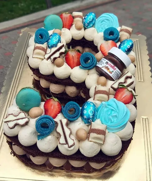 خلاقیت هنر خوراکی کیک شیرینی حروف انگلیسی