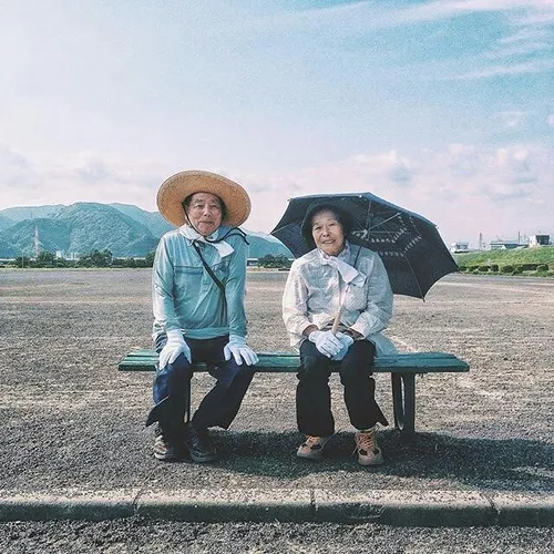 Elderly couple, somewhere in Japan.