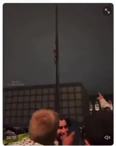 پایین کشیدن پرچم آمریکا توسط دانشجویان حامیان فلسطین🇵🇸 دا