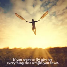 اگه میخوای پرواز کنی باید از هر چیزی که باعث میشه سنگین ب