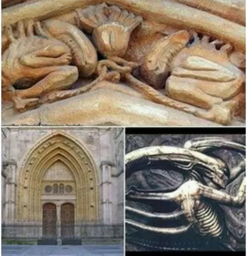 روی درب کلیسای پالنشا اسپانیا(درب پادشاهان) با قدمتی 600 