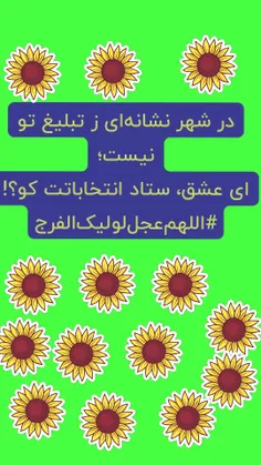 امام زمانم  رای من تویی.