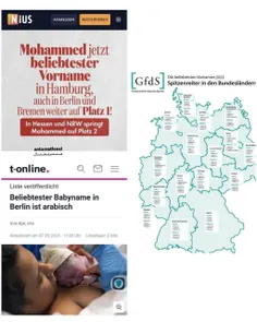 🔴 نام "محمد" محبوبترین نام در برلین و هامبورگ و در وستفال
