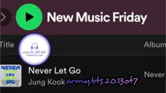 طبق اخبار رسمی منتشر شده : آهنگ Never Let Go جونگ کوک از 