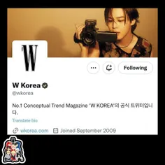 اکانت توئیتر W Korea هدر‌ش رو به عکس جیمین تغییر داد