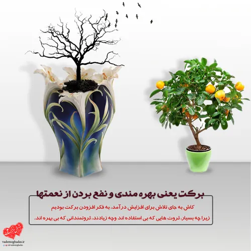 برکت یعنی بهره مندی و نفع بردن از نعمت ها . کاش به جای تل