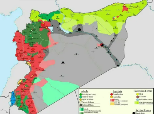 جابجایی قدرت در سوریه داستانی طولانی دارد. این نقشه مربوط