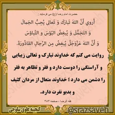 #حضرت_امام_رضا_ع می فرمایند :