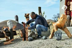 #هنرمندی یک دامدار یک چوپان در ترکیه آثاری #هنری با #سنگ 