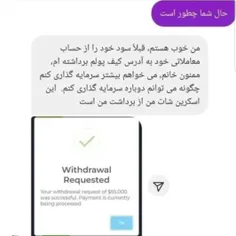 بله، 💯 درصد مطمئنم، من تازه سودم را با موفقیت دریافت کردم