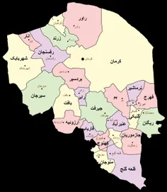 نقشه استان کرمان 