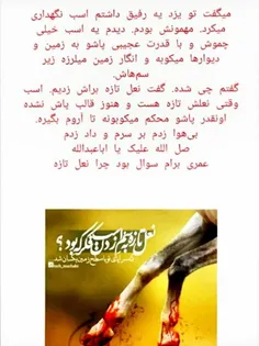 #نعل_تازه_به_سم_اسب_زدن_فکرکه_بود ؟ که سراپای توباسطح زمی