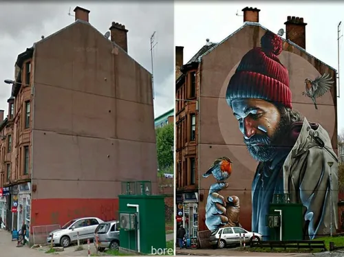 خلاقیت هنر نقاشی دیوار دکوراسیون شهر