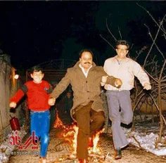 عکس قدیمی از استاد محمدرضا شجریان، اکبر عبدی و همایون شجر