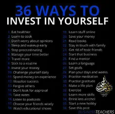 ۳۶ روش برای سرمایه گذاری روی خودت: