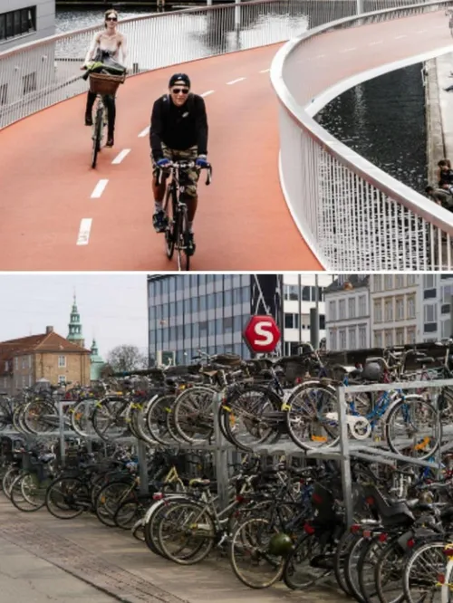 در کپنهاگن دانمارک ، تعداد دوچرخه ها از جمعیت بیشتر است ه