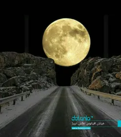 تصویری از ماه کامل(بدر) در خیابان اقیانوس اطلس در #نروژ گ