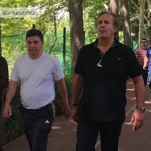 Esteghlal FC Manager, Mr. Ghalenoi (left), is walking nex