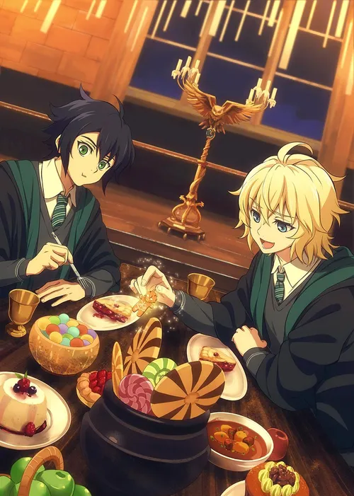 FCC🍭 yuumika Mikayuu Slytherin💚 mikaela hyakuya🍃 yuichiro