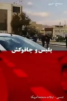 1⃣ سنندج، ایران: یکی از اراذل در میدان شهر قمه کشیده و به