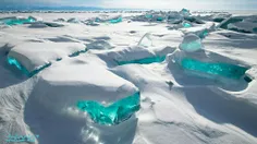یخ های فیروزه ای #روسیه #دریاچه #بایکال