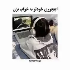 اینجوری خودتو به خواب بزن🙈