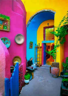 خانه هایی رنگین و دوست داشتنی! 😍 #هنر #خلاقیت #دکوراسیون 