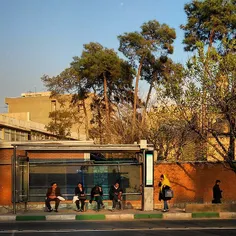 #dailytehran #street #busstop #bus #station #people #suns