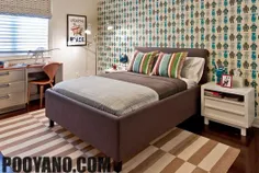 ایده های حرفه ای: اتاق خوابتان را با کاغذ دیواری زیبا و ج
