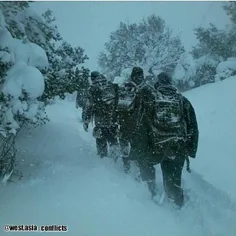 تصویری از رزمندگان #حزب_الله زمستان سال قبل کوه های قلمون