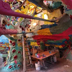 Inside part of #LeonardKnight's #SalvationMountain.  My n