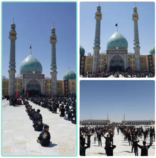 دقایقی پیش | عزاداری تاسوعای حسینی دسته جات در مسجد مقدس 