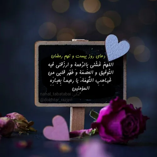 💌 دعای روز بیست و نهم