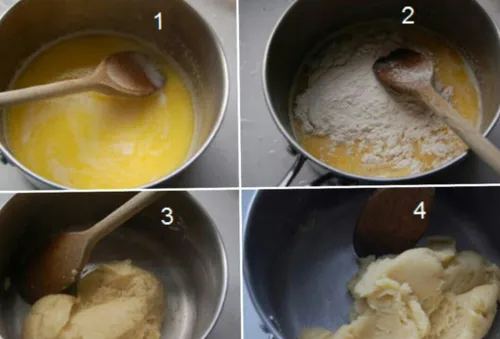 مراحل تهیه نان خامه ای
