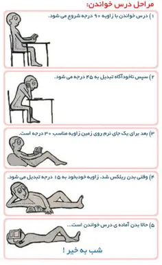 دقیق مراحل درس خوندن منه