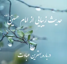 امام حسین علیه السلام فرمود: