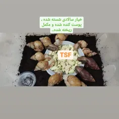 خیار سالادی غذای امروز حلزون ها