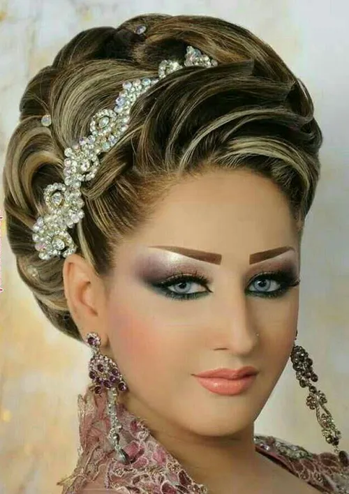 میکاب آرایش خلیجی مدل مو گریم عروس